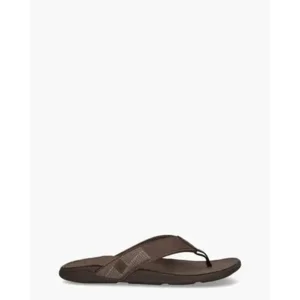 Olukai Tuahine Donkerbruin Herenslippers