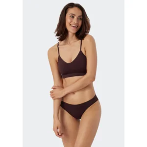 Schiesser Seamless Light bralette en slip in aubergine