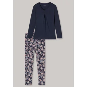 Schiesser – Feminine Floral Comfort Fit – Pyjama – 175571 – Dark Blue