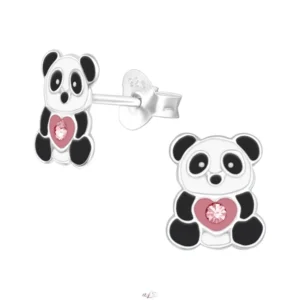 925 zilveren oorbellen panda beertjes