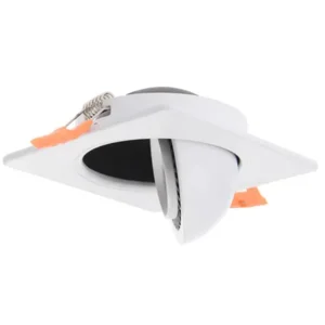 Inbouwspot zaagmaat 110mm dimbaar vierkant kantelbaar 15W LED Wit Normaal Wit