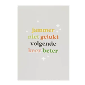 Kaart - Gezakt - SGR23 - Jammer niet gelukt, volgende keer beter
