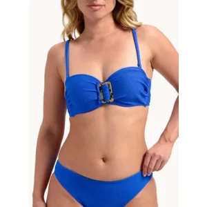 Cyell Wavy Blue strapless bikini in kobaltblauw