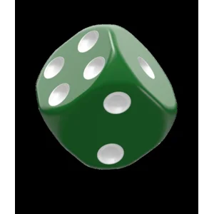 Dice D6 Dice 16 mm Solid - Green (12)