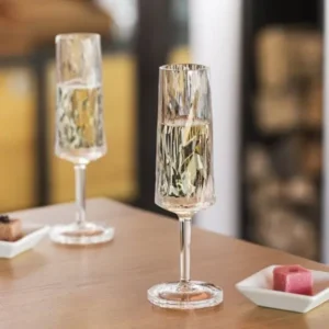 Set onbreekbare Champagneglazen CLUB N°5 (flut) helder 6 stuks 10cl Koziol