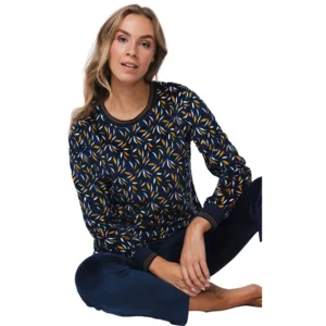 Pastunette Dames pyjama: Blauw, fleece ( PAS.127 )