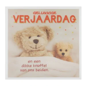 Kaart - 3D kaart - Gelukkige verjaardag en een dikke knuffel - 008
