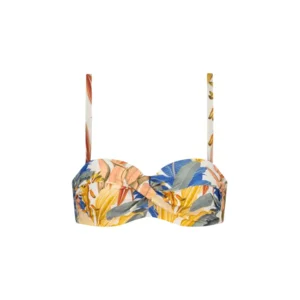 Cyell TropCatch strapless bikini in multicolore print