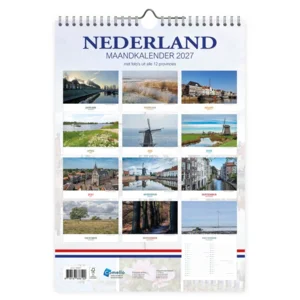 Maand kalender - 2027 - Molen - 23,5x33,5cm