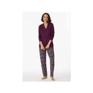 Schiesser damespyjama 180929 met lange broek en lange mouwen