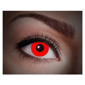 UV Rode Kleurlenzen – Weeklenzen Zonder Sterkte – Voor Duivels, Heksen & Horror Cosplay – Halloween Special
