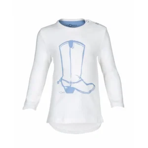 longsleeve Cowboy boots white