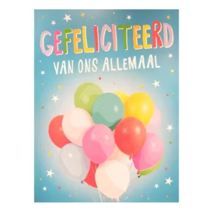 Kaart - A4 formaat - Gefeliciteerd van ons allemaal - MAX005