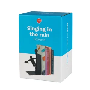 Balvi Boekensteun Singing In The Rain Zwart Metaal