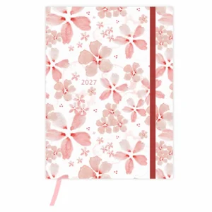 Agenda - Roze bloemen - 2027 - 10,5x14cm