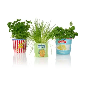 Bitten Design Bloempot Snack Schaal Chips Zak Keramiek