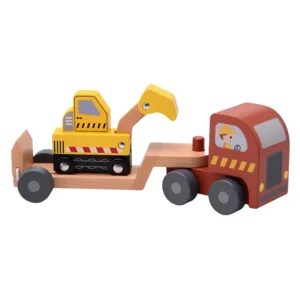 Jouéco - Houten oplegger met graafmachine