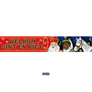 Sinterklaas welkomstpakket: grote jute zak + vlaggenlijn + banner