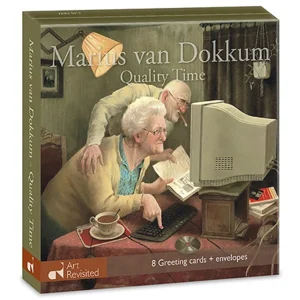 Kaartenmapje - 2 x 4 designs - Marius van Dokkum - Quality time - 12x12cm