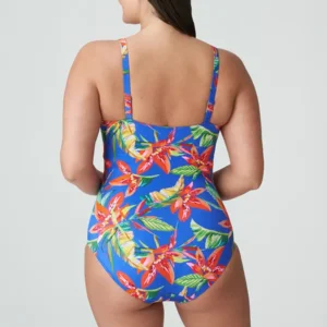 Prima Donna Swim badpak in blauw met bloemenprint