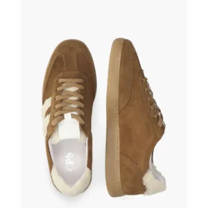Cypres Yelle Cognac/Beige Damessneakers