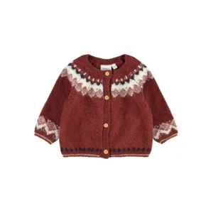 Name-it Meisjes Newborn Cardigan Oline Spiced Apple