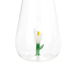 Balvi Waterfles Karaf Lily Wit 1L Glas