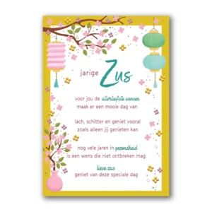 Kaart - Jarige zus - Lifetime of love - 01-LV.GBE.0013
