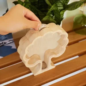 Kikkerland Spaarpot Boom Hout