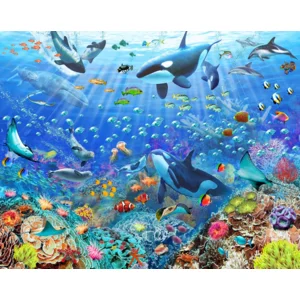 Zee-Vissen-Onderwater behang XXL