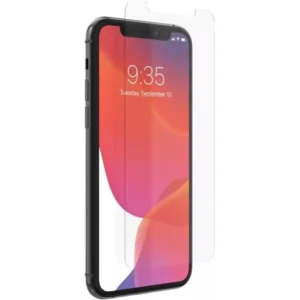 iPhone case/hoesje silicone  + 1x screenprotector glas Zwart iPhone XR