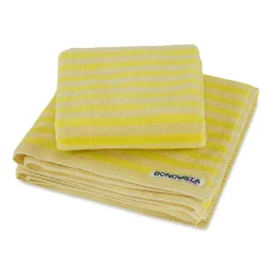 Bongusta Handdoek Prisitne & Neon Geel Streep 50x 80 cm Naram