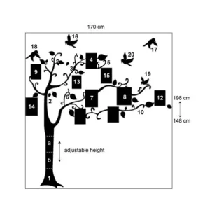 velours muursticker Family Tree