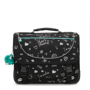 Kipling Boekentas Preppy Girl Doodle Zwart