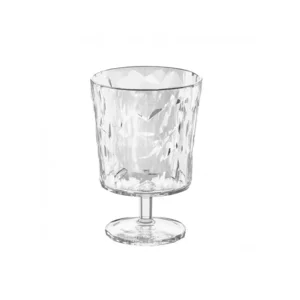 Set onbreekbare glazen CLUB S glas met voet helder transparant 6 stuks 250ml Koziol