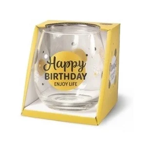 Glas - Water- & wijnglas - Happy birthday