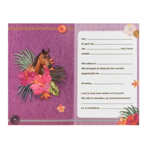 Uitnodigingskaarten - Paard - 6st.