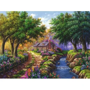 Puzzel - Cottage bij de rivier - 1500st.