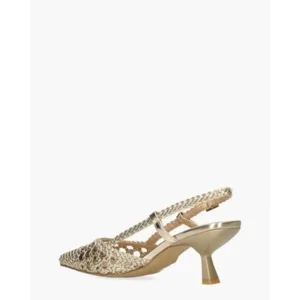 Lisa & Jo Waqi Goud Dames Slingbackpumps