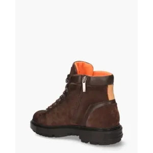 Santoni 18190 Donkerbruin Heren Veterboots