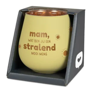 Sfeerlichthouder - Mam, wat ben jij een stralend mooi mens - Glas