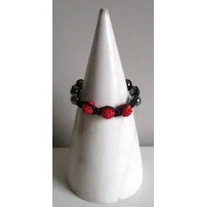 Fantasiejuweel armband Rood/zwart