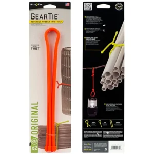 Nite Ize Gear Tie 24" Fel Oranje 2 Stuks Herbruikbare kabelbinder GT24-2PK-31