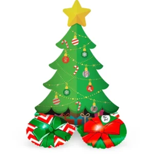 Folieballon - Staand - Kerstboom - 81cm - Vullen met lucht