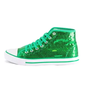 Sneaker groene  glitter schoenen - Hoogwaardige afwerking - maat 38