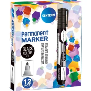 Permanent marker - Zwart - 12st.