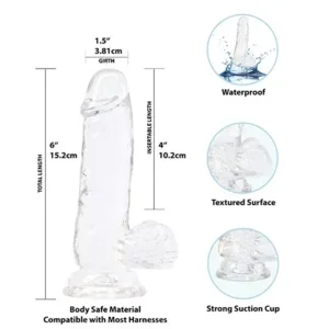 Addiction Crystal Addiction Transparante Dildo 15 cm