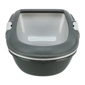 TRIXIE BERTO KATTENBAK OPEN MET SCHEIDINGSSYTEEM GRIJS/PASTELBLAUW/GRANIET 59X39X22 CM