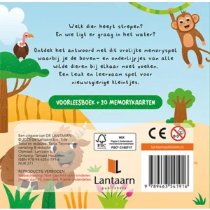 Boek + 20 memory kaarten - Kun je mij vinden? - Wilde dieren