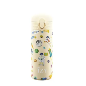 IZY KIDS - 350 ml - Yellow Space - thermosfles / drinkfles / waterfles